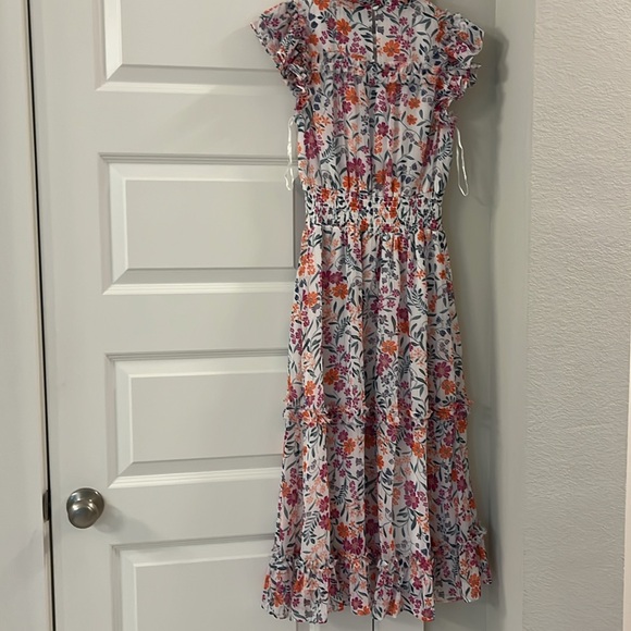 CeCe Floral Print Ruffle Dress - Picture 3 of 3